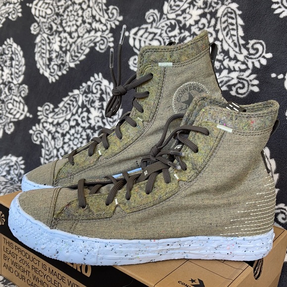 Converse Chuck Taylor All Star Crater Hi Yellow/Carbon Jasper MEN`S - Picture 10 of 16